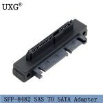 Adaptateur sas vers sata sff 8482, angle de 90 degrs, tte droite pour carte mre, disque dur sas