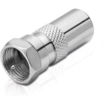Adaptateur sat 1 fiche f vers fiche coaxiale iec