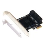 Adaptateur sata pcie 1x 6 ports pcie x4 x8 x16 vers sata 3. 0 carte d'extension de d�bit d'interface ...