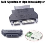Adaptateur sata série ata 7 + 15 22pin mâle vers slim 7 + 6 13pin femelle pour ordinateur de bureau hdd ... Adaptateur sata série ata 7 + 15 22pin mâle vers slim 7 + 6 13pin femelle pour ordinateur de bureau hdd ...