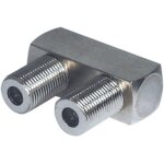 Adaptateur satellite f en u connecteur f femelle vers fiche f pour adaptateur tv, connecteur, rpartiteur, ...