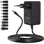 Adaptateur secteur alimentation 5v - adaptateur ac / dc 2m fil 10 fiches, universel 5v 2a 10w sortie, ...