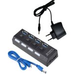 Adaptateur secteur usb 3. 0 4 ports multi usb splitter hub 3. 0usb hub 50cm c�ble hub station d'accueil ...