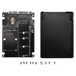 Adaptateur s�rie ngff vers sata bo�tier adaptateur 2 en 1 double usage msata vers sata3. 0 sub - interne ...