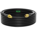 Adaptateur sma m�le - sma femelle, rg58 c�ble coaxial sma 10m, rallonge antenne wlan, c�ble d'extension ...