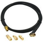 Adaptateur sma m�le - femelle, rg58 c�ble coaxial rf 1m, rallonge antenne wlan, c�ble d'extension pour ...