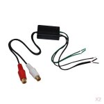 Adaptateur de sortie haut - parleur audio st�r�o pour voiture, convertisseur haut - bas vers rca, 2 pi�ces ...