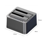 Adaptateur ssd, botier externe pour disque dur mobile, double baie, 2. 5 / 3. 5 pouces, sata vers usb3. ...