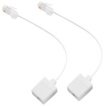 Adaptateur de téléphone ethernet, 2 prises 8p4c / rj45 mâle rj11 6p4c à femelle m / f Adaptateur de téléphone ethernet, 2 prises 8p4c / rj45 mâle rj11 6p4c à femelle m / f