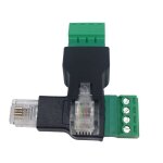 Adaptateur de terminal rj11 mâle à vis, connecteur à 4 broches, prise de bouclier séparateur Adaptateur de terminal rj11 mâle à vis, connecteur à 4 broches, prise de bouclier séparateur