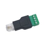 Adaptateur de terminal rj11 mâle à vis, connecteur à 4 broches, prise de bouclier séparateur Adaptateur de terminal rj11 mâle à vis, connecteur à 4 broches, prise de bouclier séparateur