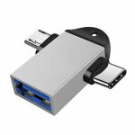 Adaptateur de transmission de donnes micro usb otg de type c 2 en 1, pour souris, tablette, disque dur, ...