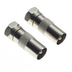 Adaptateur tv m�le vers type f m�le - adaptateur tv coaxial femelle convertisseur c�ble coaxial connecteur ...