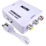 Adaptateur unidirectionnel hdmi vers av, audio stéréo et vidéo 1080p pal / ntsc, pour pc, tv, convertisseur ... Adaptateur unidirectionnel hdmi vers av, audio stéréo et vidéo 1080p pal / ntsc, pour pc, tv, convertisseur ...