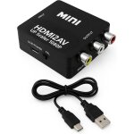 Adaptateur unidirectionnel hdmi vers av, audio st�r�o et vid�o 1080p pal / ntsc, pour pc, tv, convertisseur ...