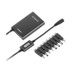 Adaptateur universel ultra - mince 45 watts avec afficheur lcd et sortie usb