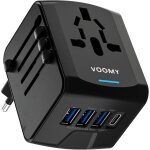 Adaptateur universel de voyage pour 170 + pays, international prise universelle avec 3 usb - a et 1 usb ... Adaptateur universel de voyage pour 170 + pays, international prise universelle avec 3 usb - a et 1 usb ...