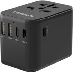 Adaptateur universel de voyage avec 2 usb et 3 type c, adaptateur voyage international 2500w, prise universell ... Adaptateur universel de voyage avec 2 usb et 3 type c, adaptateur voyage international 2500w, prise universell ...