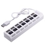 Adaptateur usb 2. 0  7 ports, hub avec interrupteur marche / arrt, cble usb, accessoires d'ordinateur ...