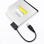 Adaptateur usb 2. 0 mini sata ii 7 + 6 13 broches, c�ble convertisseur pour ordinateur portable cd / ...