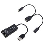 Adaptateur usb 2. 0 vers rj45 / 2x c�ble micro usb adaptateur ethernet lan pour amazon fire tv 3 ou stick ...