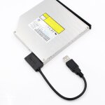 Adaptateur usb 2021 pour pc portable, cble d'alimentation 6p 7p cd dvd rom sata  usb 2. 0, 13 broches ...