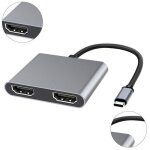 Adaptateur usb 3. 0 type c usb c vers 4k, cble de conversion usb c vers double port de charge, pour ...