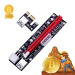 Adaptateur usb 3. 0 pcie riser express 1x 4x 8x 16x, extension pci e riser 009s, carte sata gpu double ...