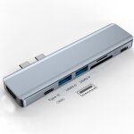 Adaptateur usb 3. 1 de type c vers hdmi 7 en 1, hub avec lecteur tf sd, pd, pour macbook pro / air 3. ...