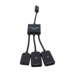 Adaptateur usb 3 en 1 pour smartphone et tablette, adaptateur micro usb hub otg Adaptateur usb 3 en 1 pour smartphone et tablette, adaptateur micro usb hub otg
