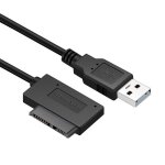 Adaptateur usb 6p 7p cd dvd rom sata � usb 2. 0, convertisseur mince sata 13 broches, c�ble pour ordinateur ...