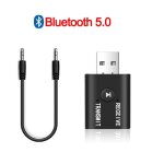 Adaptateur usb bluetooth 5. 0 3 en 1 edr, dongle aux 3. 5mm pour tlvision, pc, couteurs, maison, voiture, ...