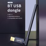 Adaptateur usb bluetooth 5. 1, antenne dongle longue port�e, r�cepteur audio sans fil, transmetteur pour ...