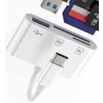 Adaptateur usb c(3 en 1)lecteur de carte sd micro sd pour apple iphone 16 15 macbook pc accessoires usb ...