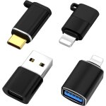 Adaptateur usb c, 4pcs, light - ning vers type - c pd60w, type - c vers light - ning pour casque audio, ...