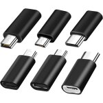 Adaptateur usb c (6 pices), adaptateur usb c vers mini usb, adaptateur micro usb vers usb c, compatible ...