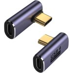 Adaptateur usb c avec angle de 90, 40 gbps, usb 4. 0 type c femelle vers m�le, transmission audio / vid�o ...