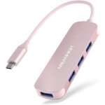 Adaptateur usb c hub 4 ports de type c 3. 0 pour ordinateur portable, plusieurs ports usb c vers usb ...