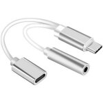 Adaptateur adaptateur usb - c - jack 3, 5 mm + usb - c, jl1721