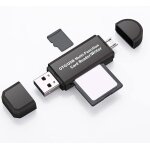 Adaptateur usb c et pour lightning chargeur lecteur de cartes pour iphone 16 15 14 pro pour ipad pour ...