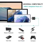 Adaptateur usb c pack de 3, adaptateur usb c vers usb 3. 0, adaptateur otg usb femelle vers usb type ...