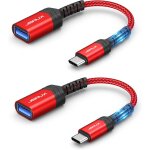 Adaptateur usb c vers usb 3. 0 lot de 2, otg type c mle vers usb a femelle otg cble compatible avec ...
