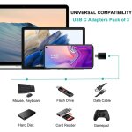 Adaptateur usb c vers usb 3. 0 (lot de 3), adaptateur usb c vers usb otg, compatible avec macbook pro, ...