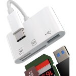 Adaptateur usb c vers usb 3. 0 micro sd, lecteur de carte otg type c, prise de courant, compatible avec ...