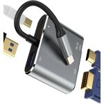 Adaptateur usb c vers hdmi vga thunderbolt 4 usb 3. 0 hub(4en1) chargeur jack apple iphone 15 pro max ... Adaptateur usb c vers hdmi vga thunderbolt 4 usb 3. 0 hub(4en1) chargeur jack apple iphone 15 pro max ...
