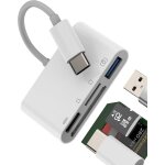 Adaptateur usb c vers lecteur cartes sd micro sd usb 3. 0(4 en 1) pour iphone 16 15 pour ipad macbook ...