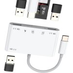 Adaptateur usb - c vers lecteur de cartes sd / micro sd otg type c chargeur 6 - en - 1 pour apple pour ...