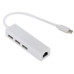 Adaptateur usb usb - c type c vers usb rj45 ethernet lan, c�ble hub pour macbook pc