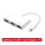 Adaptateur usb convertisseur pour apple ipad air 3 2 mini 4 5 ipad 10. 2 9. 7 hub 3. 5mm jack hdmi dock ...