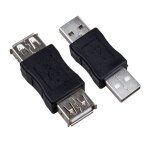 Adaptateur usb femelle vers femelle et connecteur usb a mâle vers mâle, noir Adaptateur usb femelle vers femelle et connecteur usb a mâle vers mâle, noir
